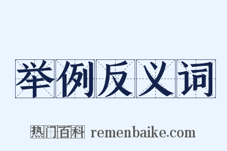 举例反义词是什么意思的图片